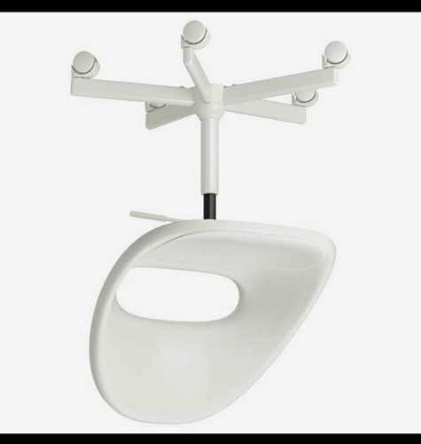 White plastic operator task - white,