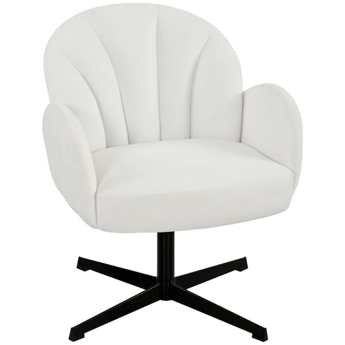 Homcom swivel shell accent - shell,