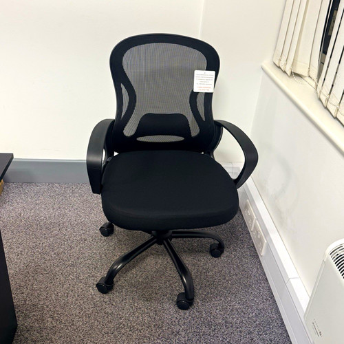 Black mesh back task office - black,