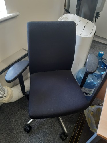 Black fabric office - office, chair