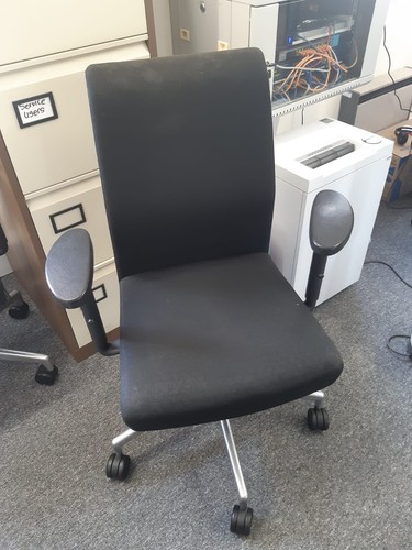 Black fabric office chair with - fabric,