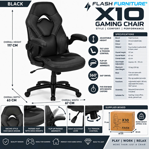 Flash furniture x10 gaming - furniture,