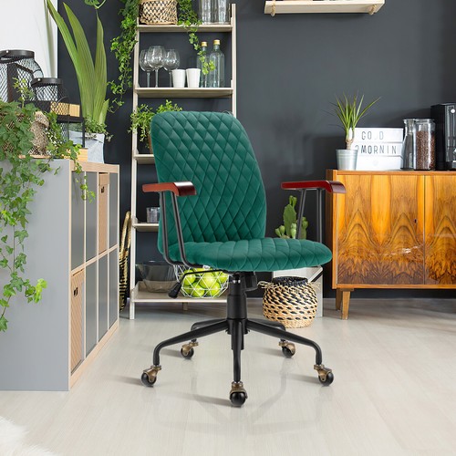 Green velvet swivel - green,