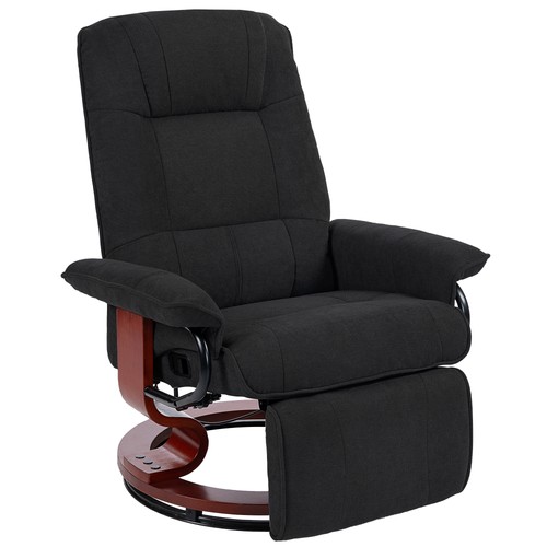 Homcom manual recliner swivel - manual,