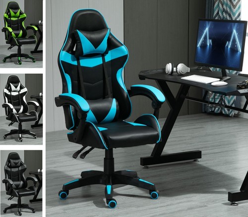 Swivel gaming chair faux - gaming,