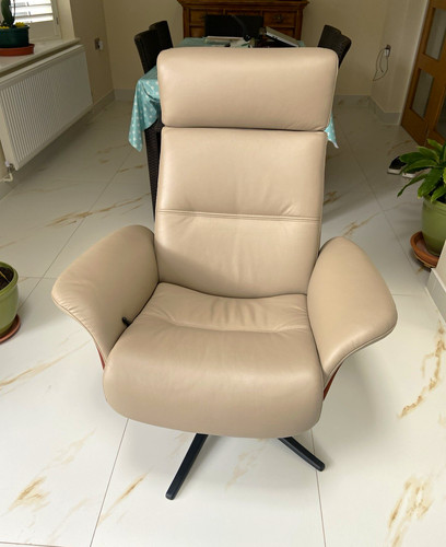 Beige swivel recliner chair - beige,