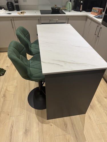 Bar stools velvet swivel - 2x,