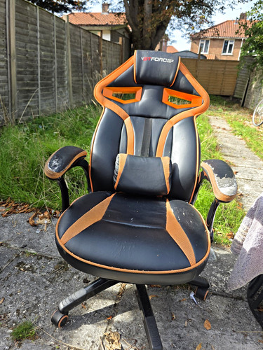 Gtforce black orange high back - high,