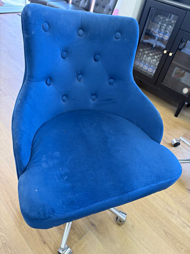 Blue fabric swivel office - swivel,