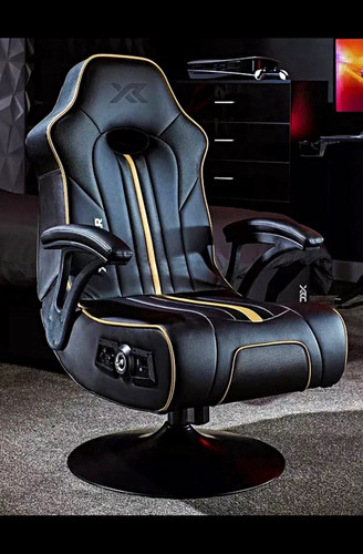 Gaming chair black - chair, black/gold