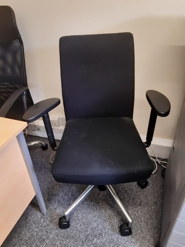 Black fabric office - black,